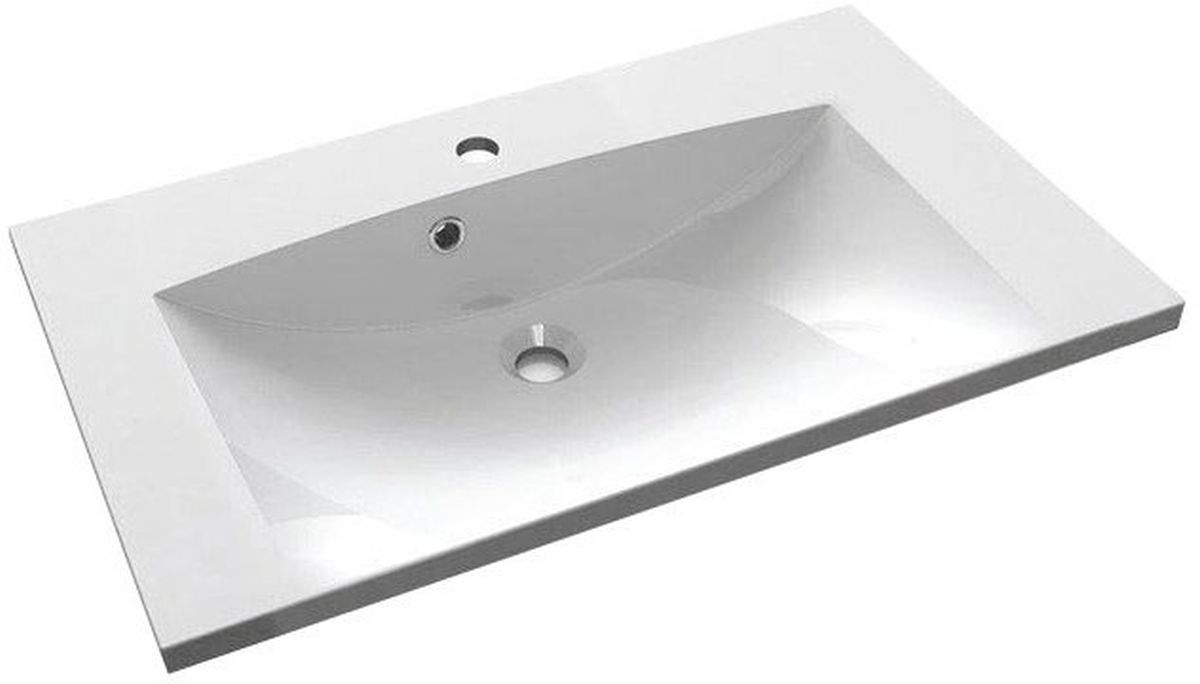 Sapho Maria lavabo 75x46 cm rettangolare da mobile bianco lucida MA075
