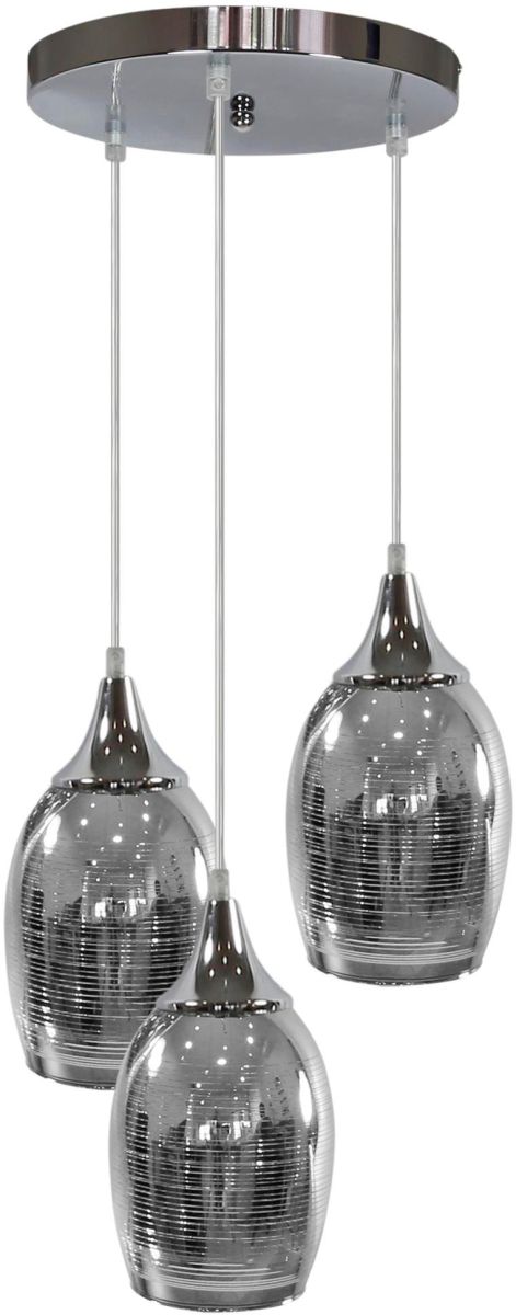 Candellux Marina lampada sospesa 3x60 W cromo 33-60181