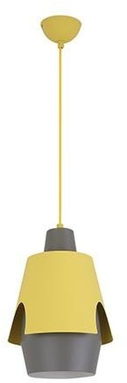 Ledea Falun lampada sospesa 1x40 W grigio/cenere-giallo 50101149