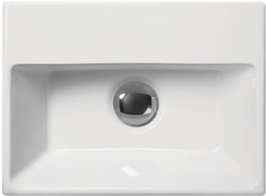 GSI Norm lavabo 35x26 cm rettangolare a parete bianco lucida 8650111