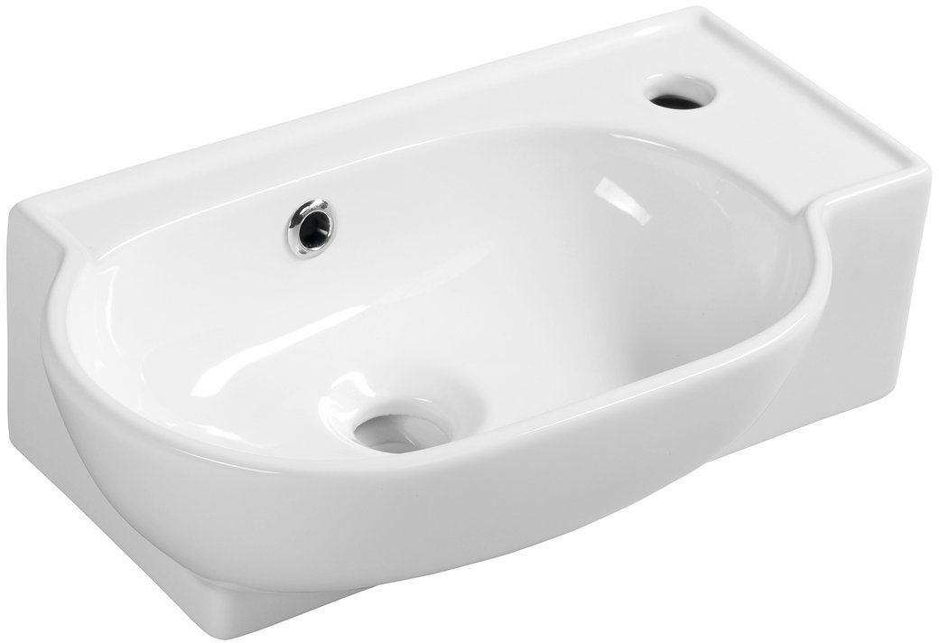 Sapho Small lavabo 45x27.5 cm a parete-da appoggio bianco 3045