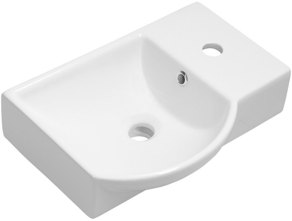 Sapho Small lavabo 45x32 cm a parete bianco lucida 4079