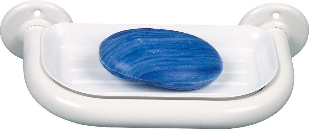 Aqualine White Line portasapone a parete bianco 8006