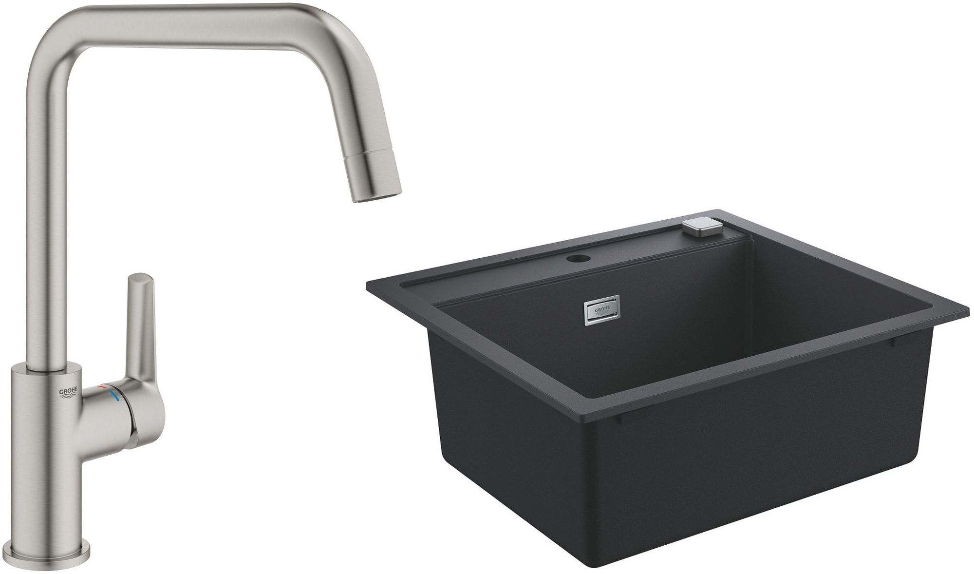 Set lavello in granito Grohe K700 31651AP0, rubinetto da cucina Grohe Start 30470DC0