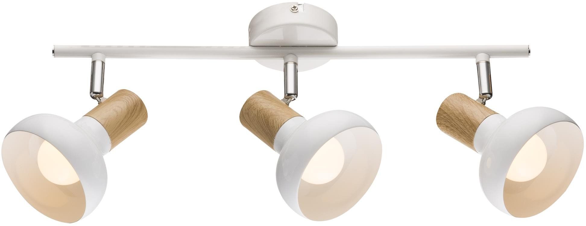 Candellux Puerto lampada da soffitto 3x40 W bianco-legno 93-62673