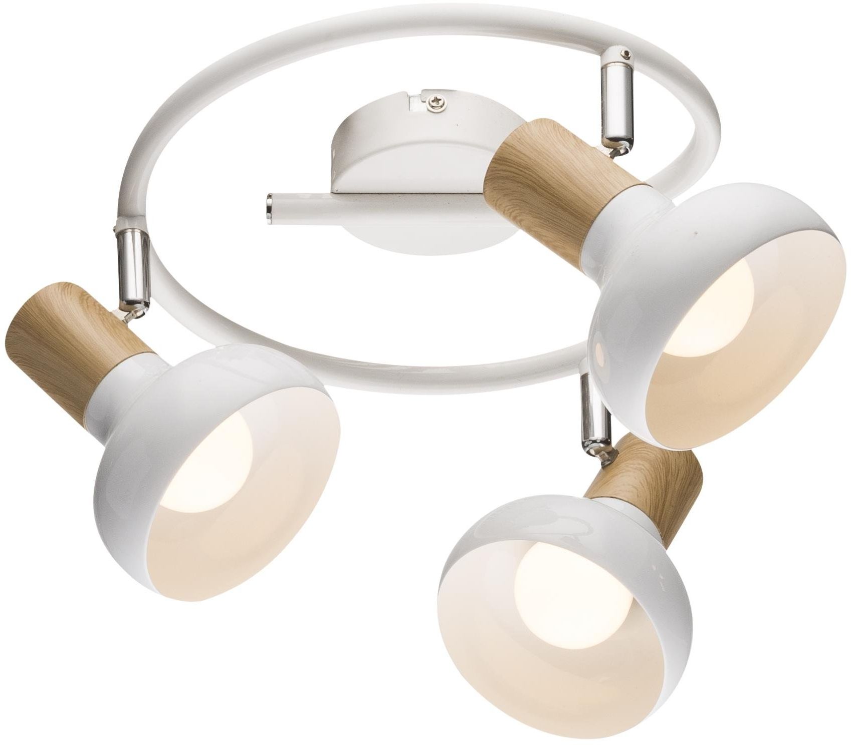Candellux Puerto lampada da soffitto 3x40 W bianco-legno 98-62697