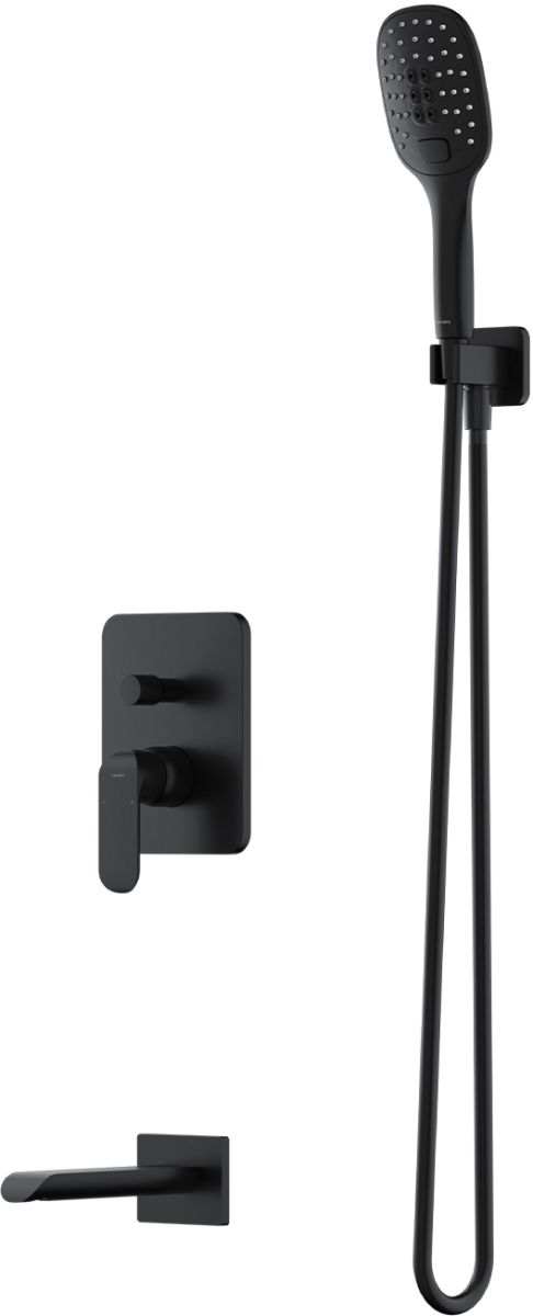 Omnires Sacramento set per vasca e doccia da incasso nero SYSSCW01BL