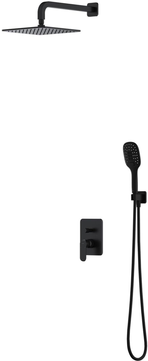 Omnires Sacramento set doccia da incasso con soffione nero SYSSC10BL