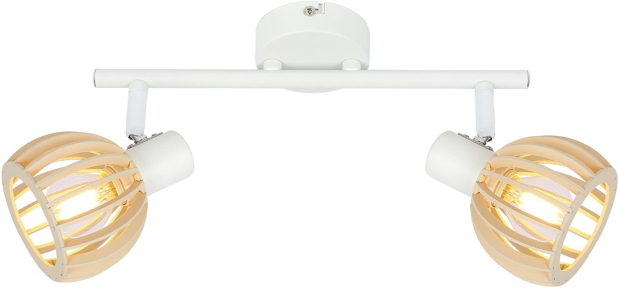 Candellux Atarri lampada da soffitto 2x25 W bianco-legno 92-68088