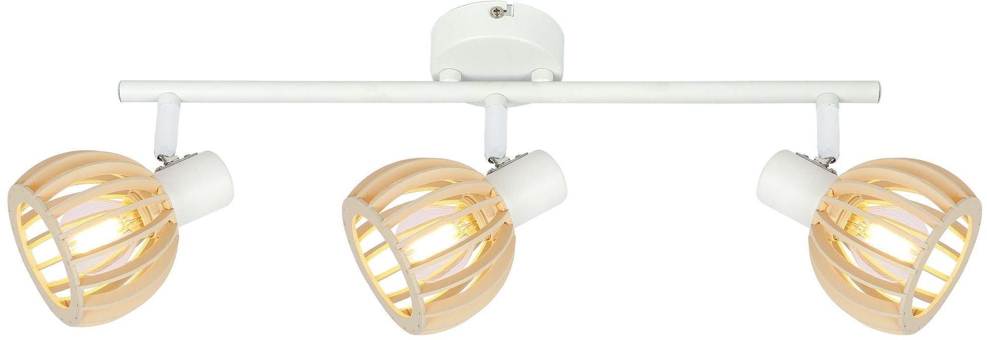 Candellux Atarri lampada da soffitto 3x25 W bianco-legno 93-68095