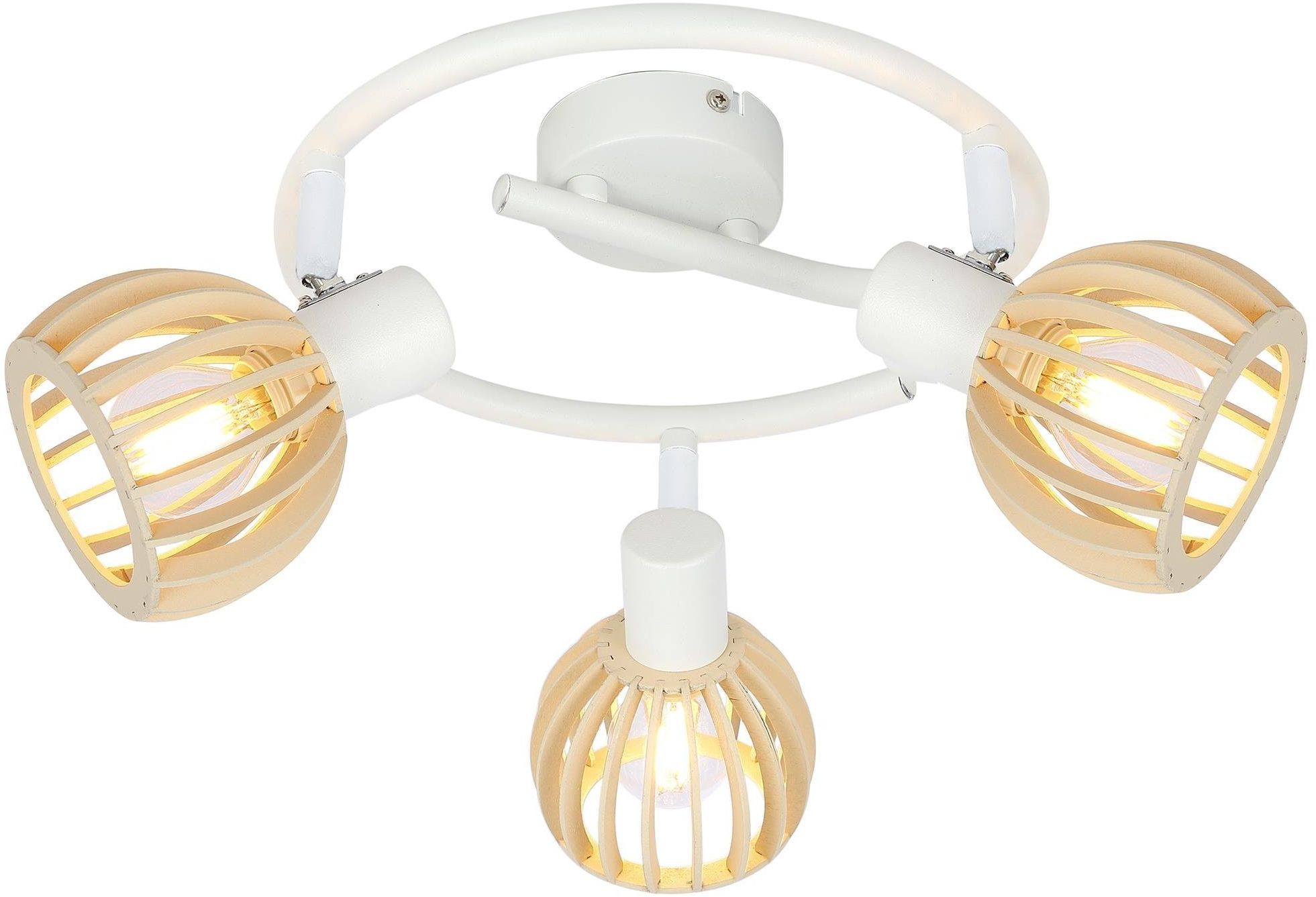 Candellux Atarri lampada da soffitto 3x25 W bianco-legno 98-68125