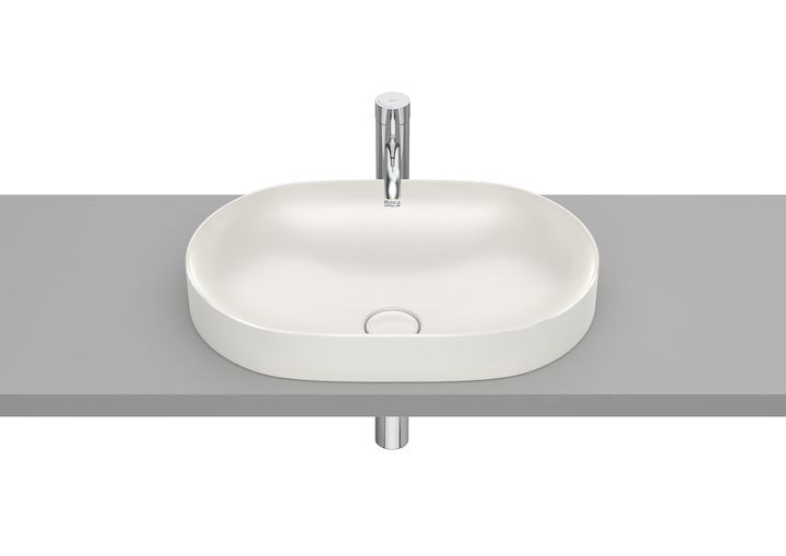 Roca Inspira lavabo 55x37 cm ovale da appoggio marrone/beige A327527650