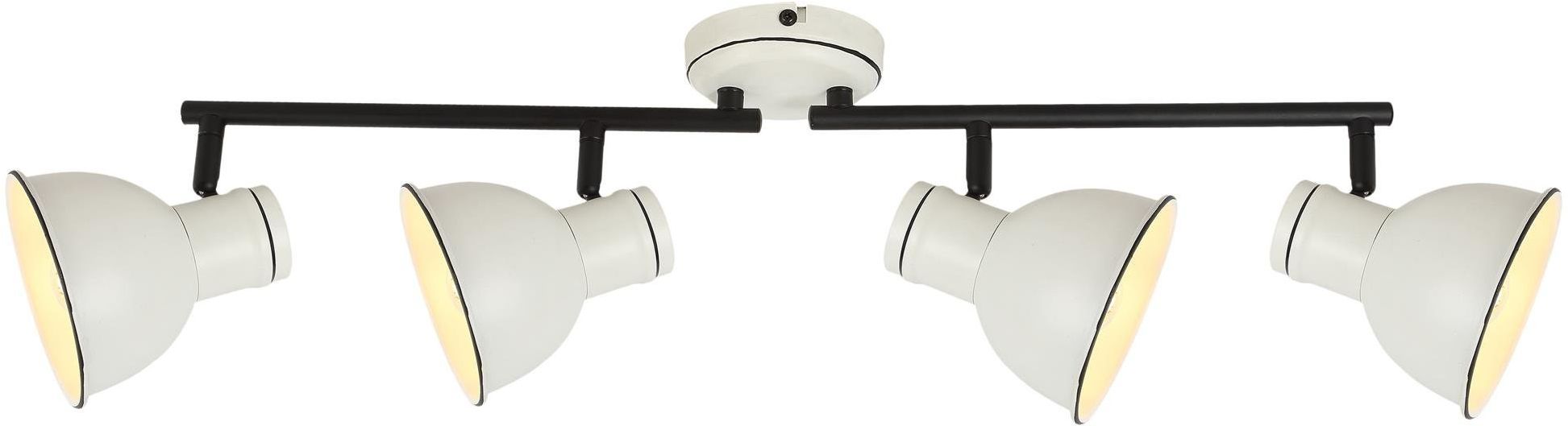 Candellux Zumba lampada da soffitto 4x40 W bianco-nero 94-72153