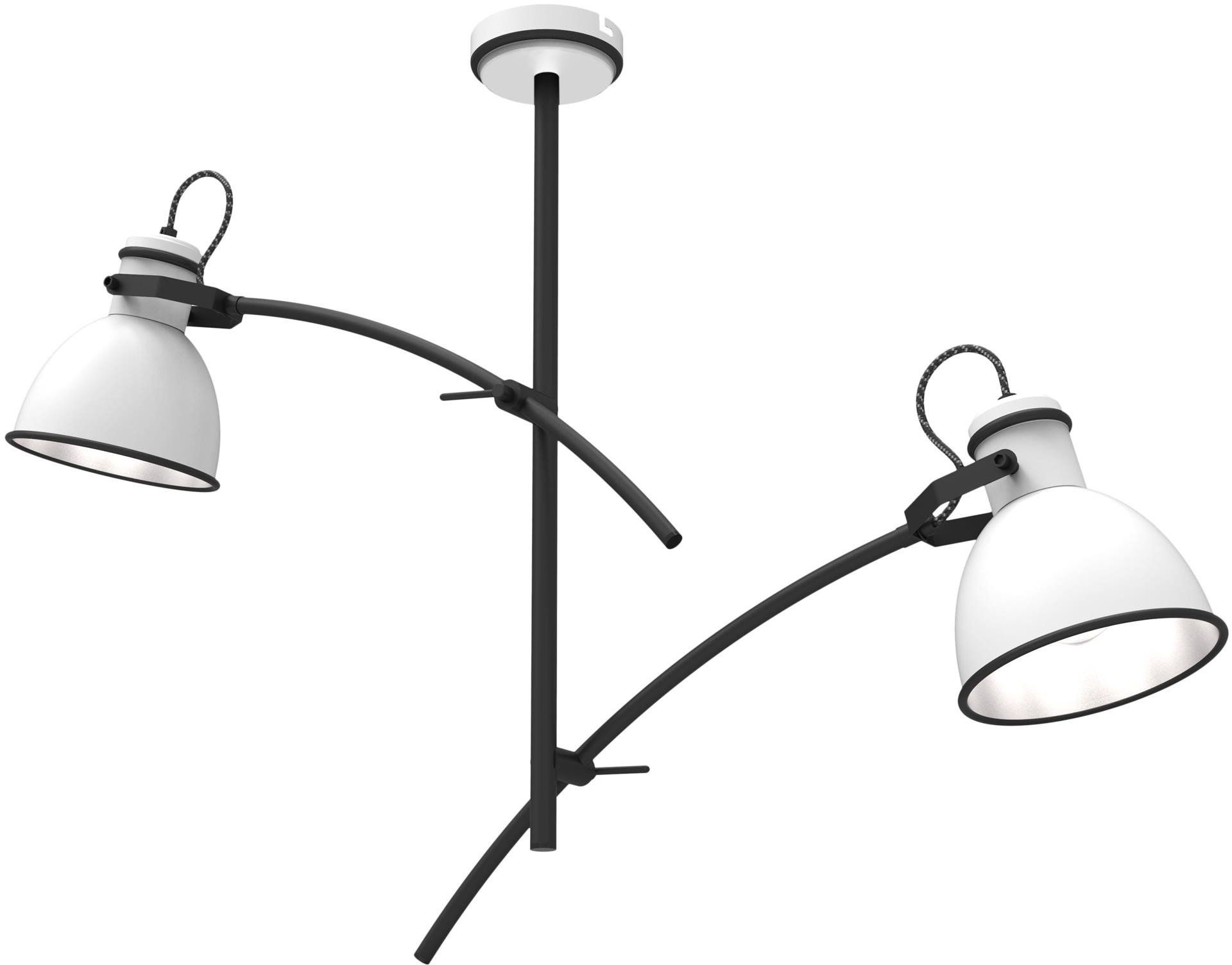 Candellux Zumba lampada da soffitto 2x60 W bianco-nero 32-72054