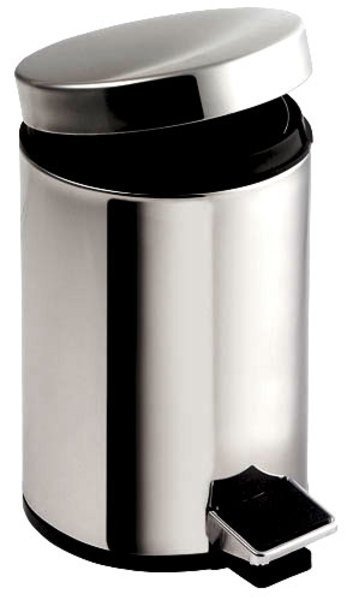 Aqualine Simple Line secchio della spazzatura 5 l acciaio-nero 27105