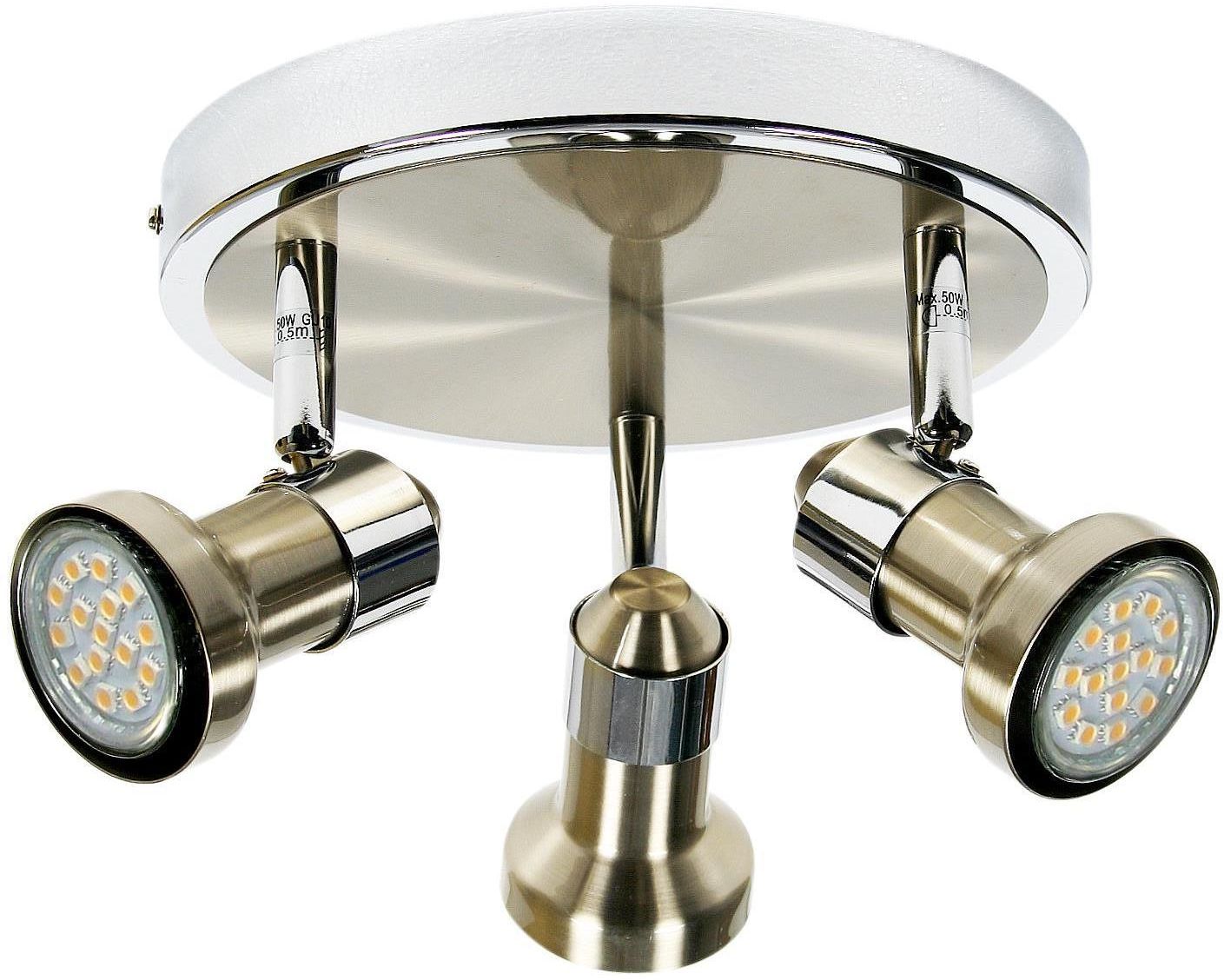 Candellux Arkon lampada da soffitto 3x50 W cromo-satinato-nichel 98-60051