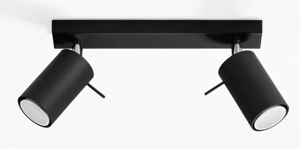 Sollux Lighting Ring lampada da soffitto 2x40 W nero SL.0092