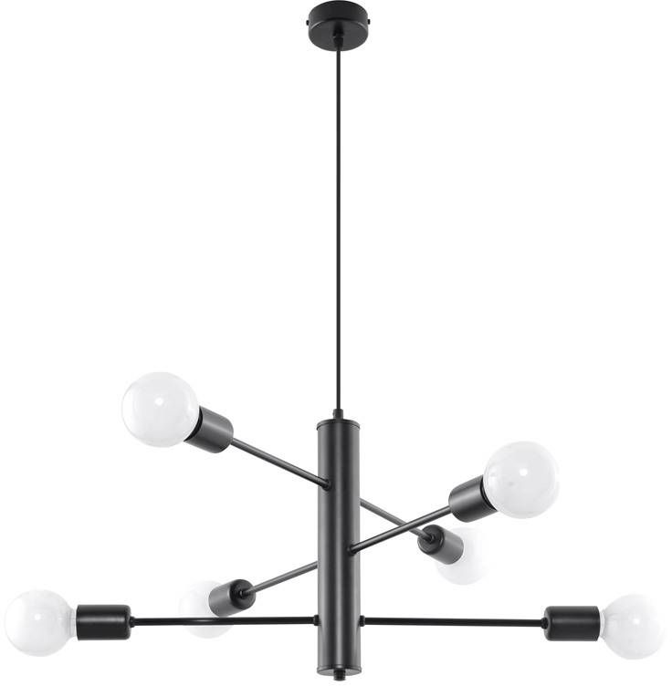 Sollux Lighting Duomo lampada sospesa 6x60 W nero SL.0305
