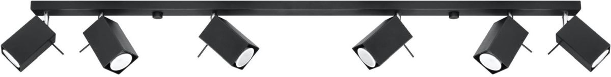 Sollux Lighting Merida lampada da soffitto 6x40 W nero SL.0460