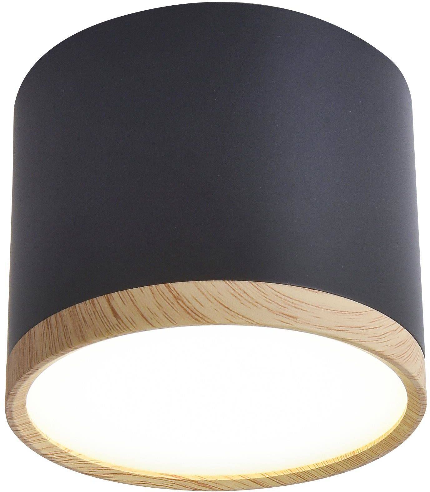 Candellux Tuba lampada da soffitto 1x9 W nero-legno 2275949