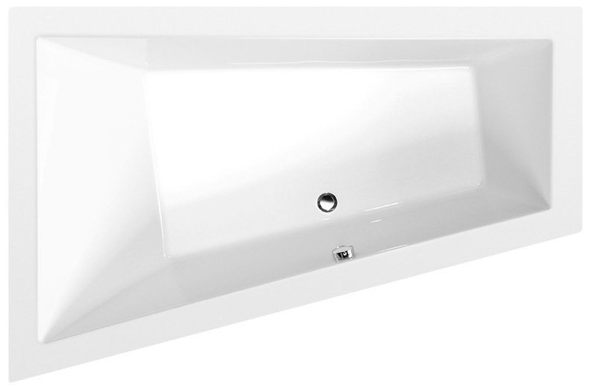 Polysan Triangl vasca da bagno angolare 180x120 cm sinistra bianco 19611