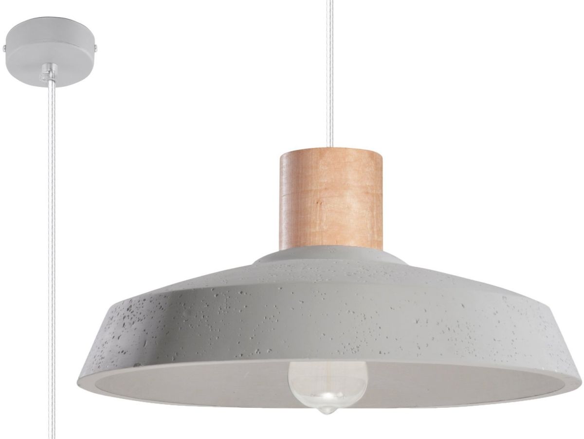 Sollux Lighting Afra lampada sospesa 1x60 W grigio/cenere SL.0282
