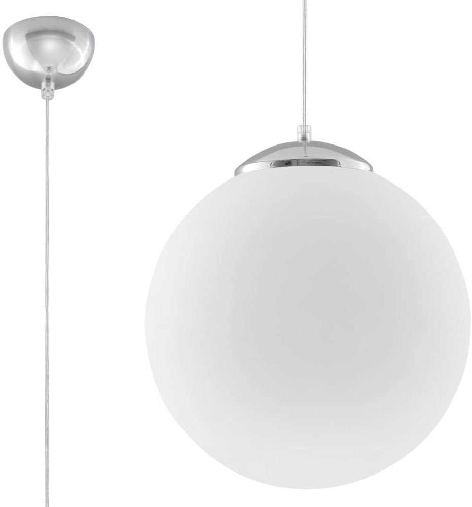 Sollux Lighting Ugo lampada sospesa 1x60 W bianco-cromo SL.0265