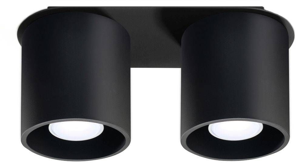 Sollux Lighting Orbis lampada da soffitto 2x40 W nero SL.0054