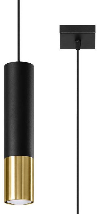 Sollux Lighting Loopez lampada sospesa 1x40 W nero-oro SL.0952