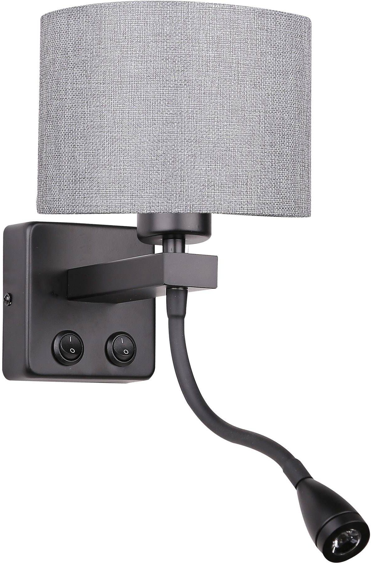 Candellux Polo lampada da parete 2x40 W nero-grigio 21-75499