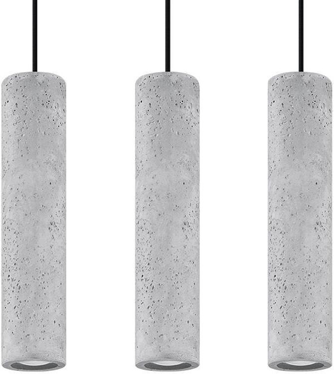 Sollux Lighting Luvo lampada sospesa 3x40 W grigio/cenere SL.0655