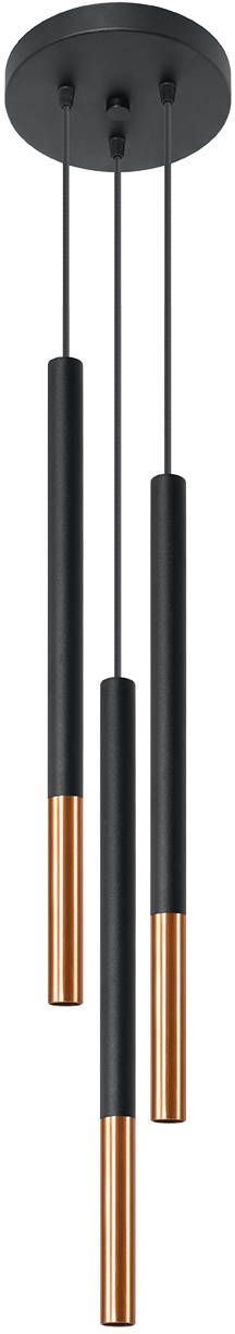 Sollux Lighting Mozaica lampada sospesa 3x40 W nero-rame SL.0890