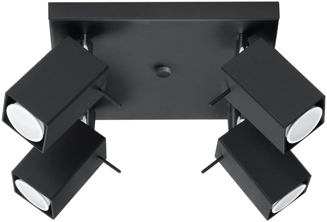 Sollux Lighting Merida lampada da soffitto 4x40 W nero SL.0102