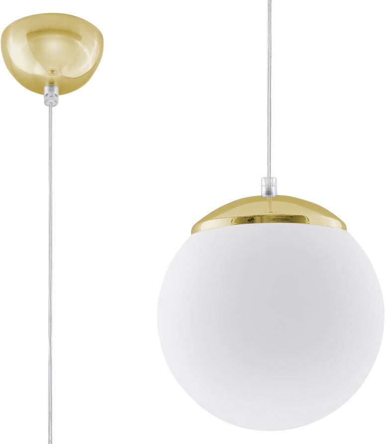 Sollux Lighting Ugo lampada sospesa 1x60 W bianco-oro SL.0715