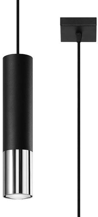 Sollux Lighting Loopez lampada sospesa 1x40 W nero-cromo SL.0940