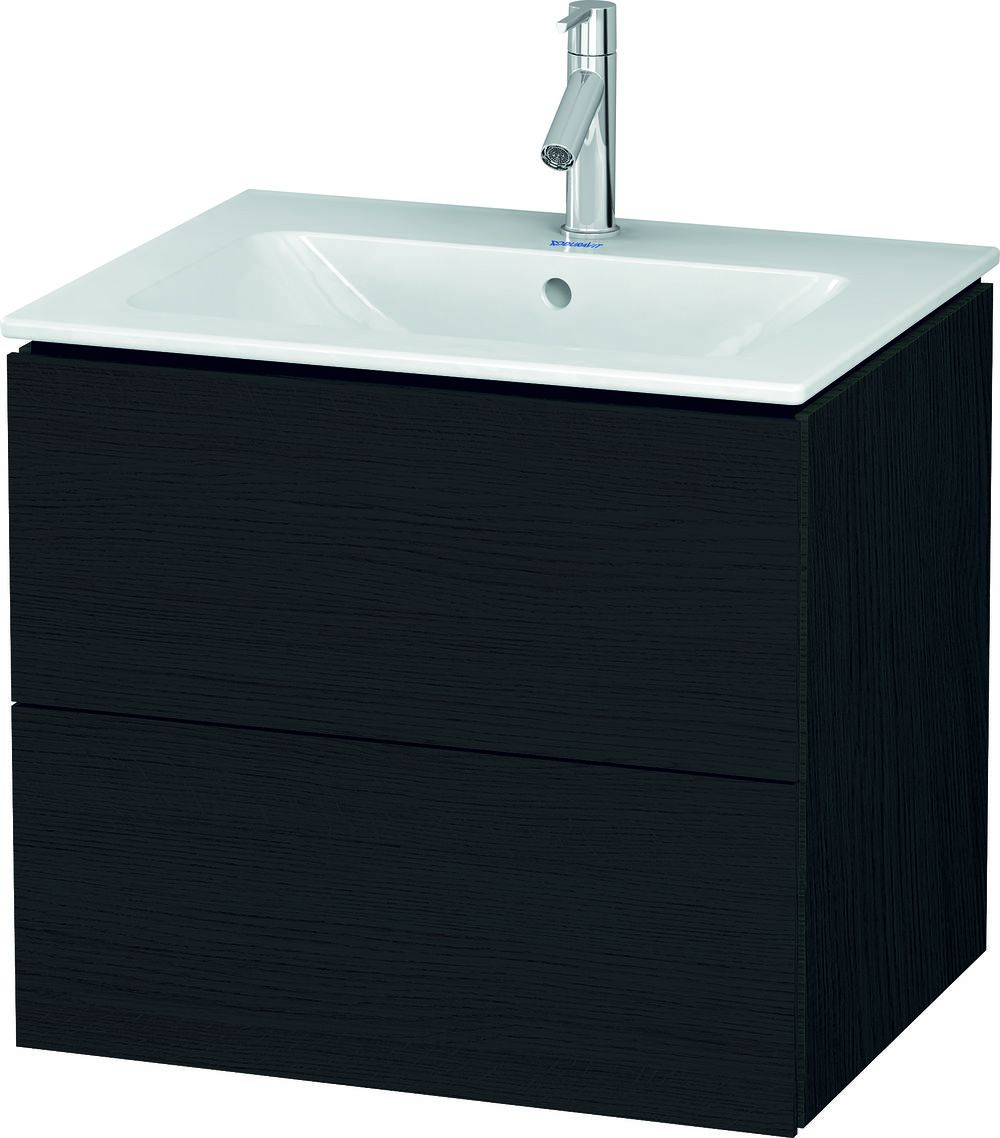 Duravit L-Cube armadietto 62x48.1x55 cm sottolavabo sospeso nero-rovere LC624001616