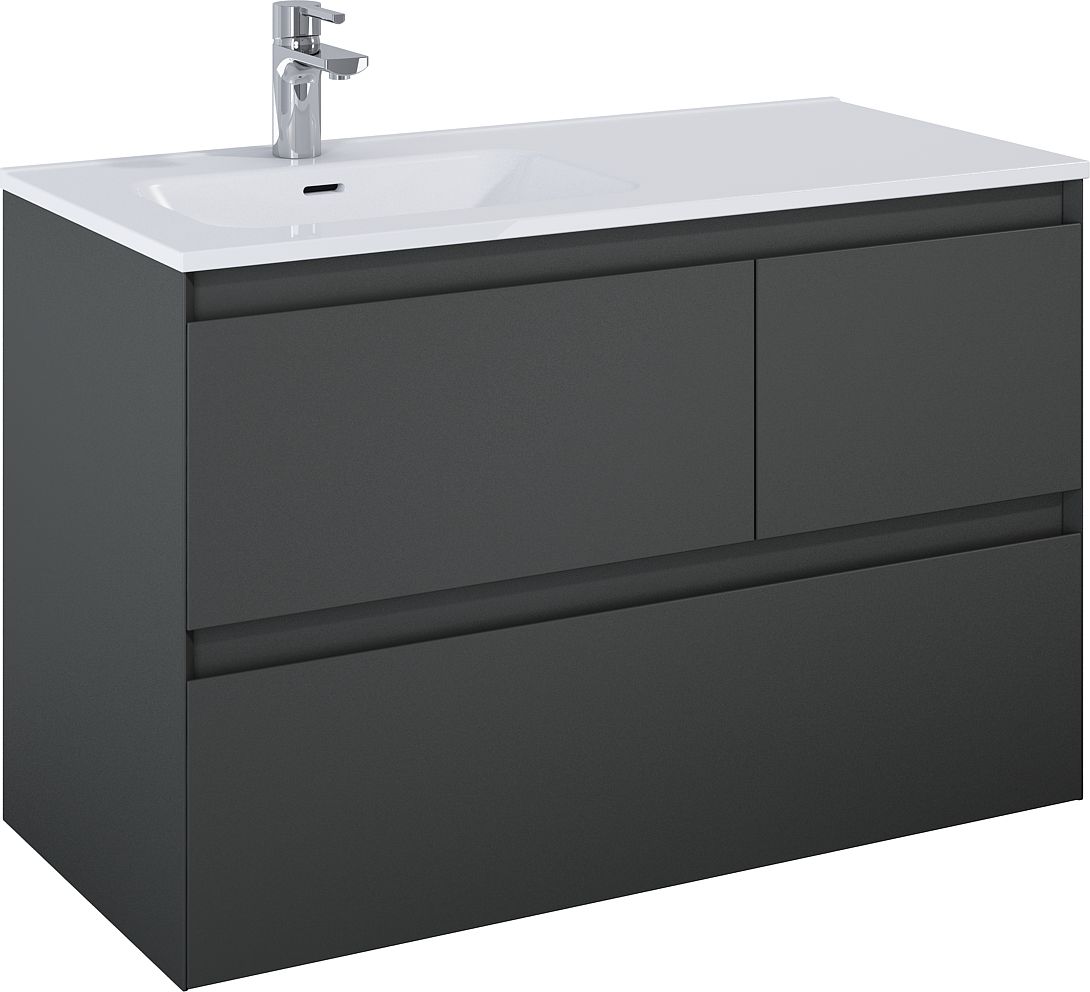 Elita Split armadietto 100x45.8x63.5 cm sottolavabo sospeso antracite RE011006156010