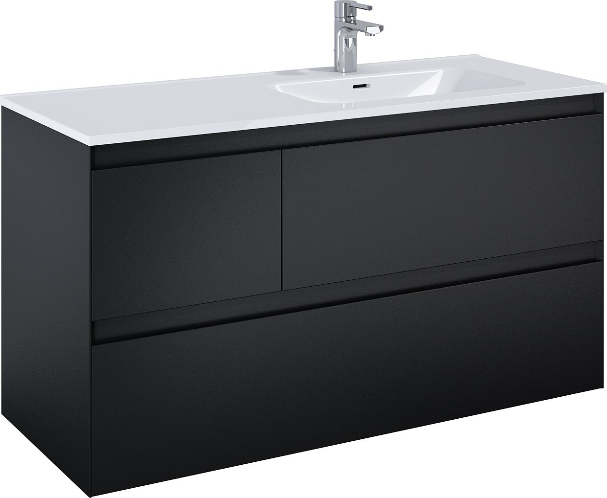 Elita Split armadietto 120x45.8x63.5 cm sottolavabo sospeso nero RE012005157160