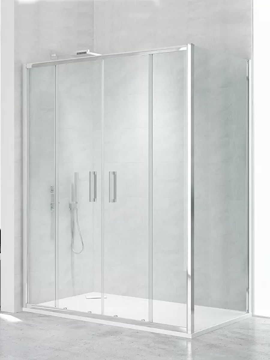 New Trendy New Corrina box doccia 140x90 cm rettangolare cromo lucida/vetro trasparente D-0183A/D-0079B