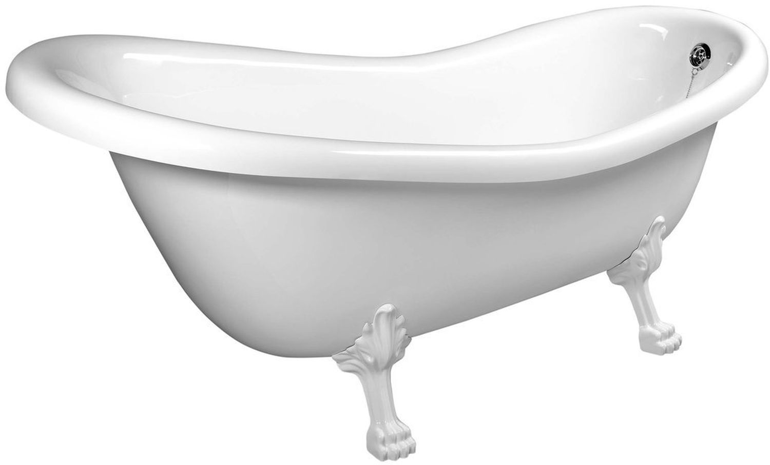 Polysan Retro vasca da bagno freestanding 173x75 cm ovale bianco 36612
