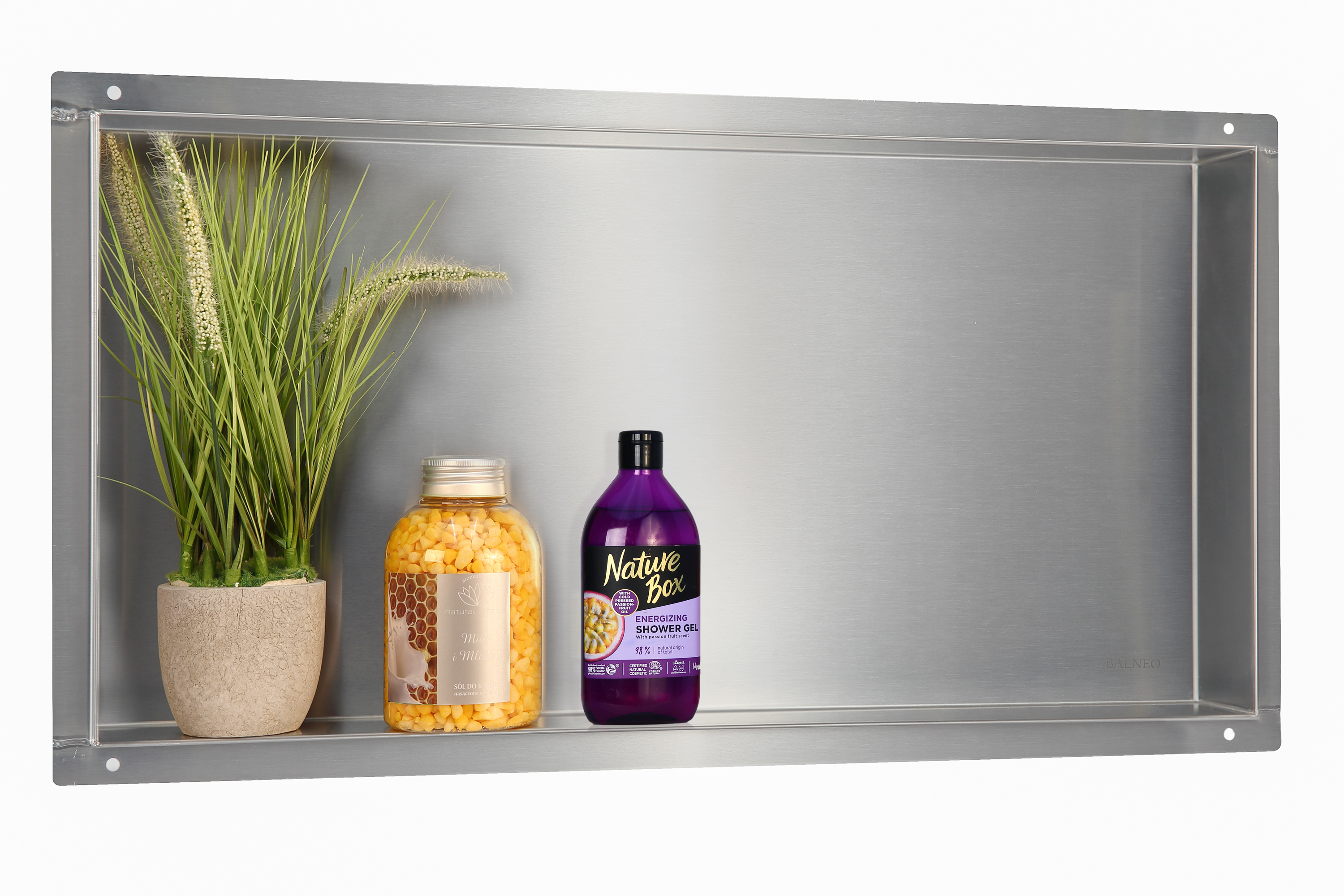 Balneo Wall-Box No Rim Inox mensola per nicchia 60 cm acciaio OB-IN3-NR