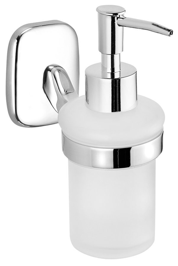 Aqualine Rumba dispenser di sapone liquido 160 ml cromo-vetro RB119