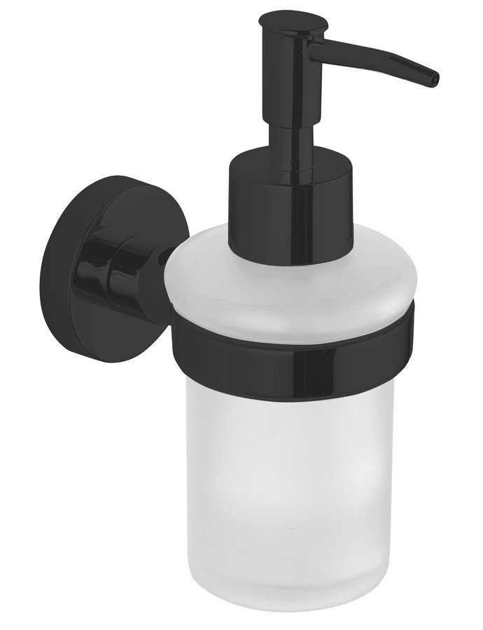 Aqualine Samba dispenser di sapone liquido 150 ml nero-vetro SB219