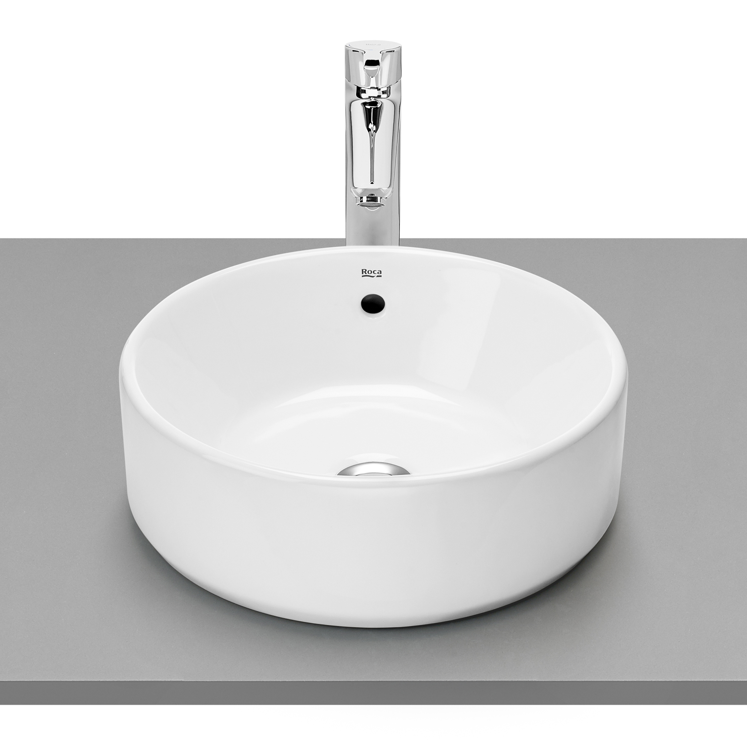 Roca Gap Round lavabo 39x39 cm rotonda da appoggio bianco A3270MJS00