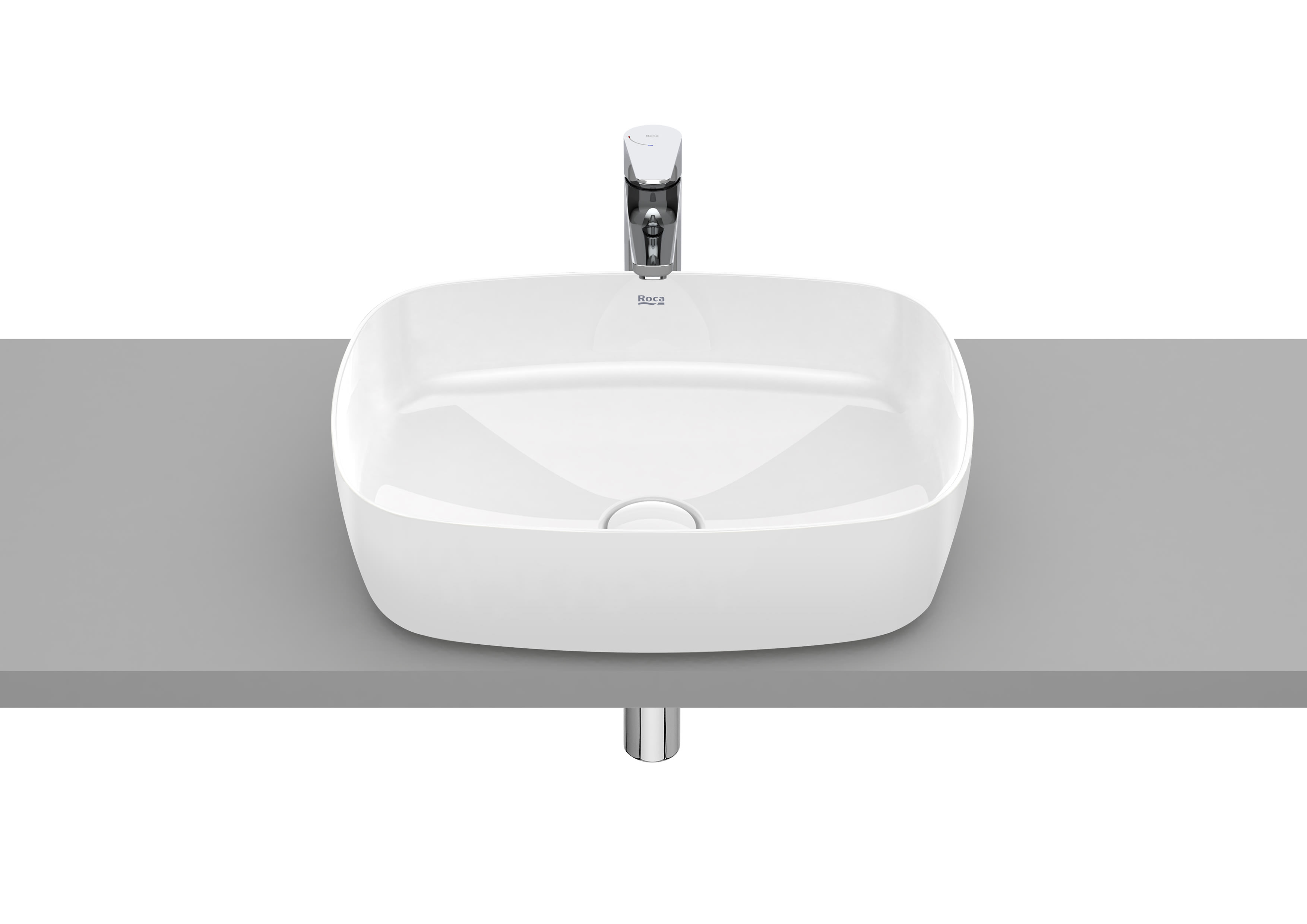 Roca Inspira lavabo 50x37 cm rettangolare da appoggio bianco A327500S00