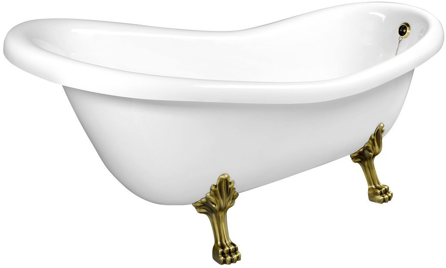 Polysan Retro vasca da bagno freestanding 169x75 cm ovale bianco 42132