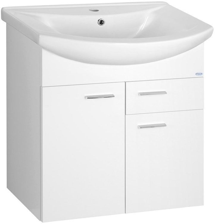 Aqualine Zoja armadietto 60x32x74 cm sottolavabo a terra bianco 51065A
