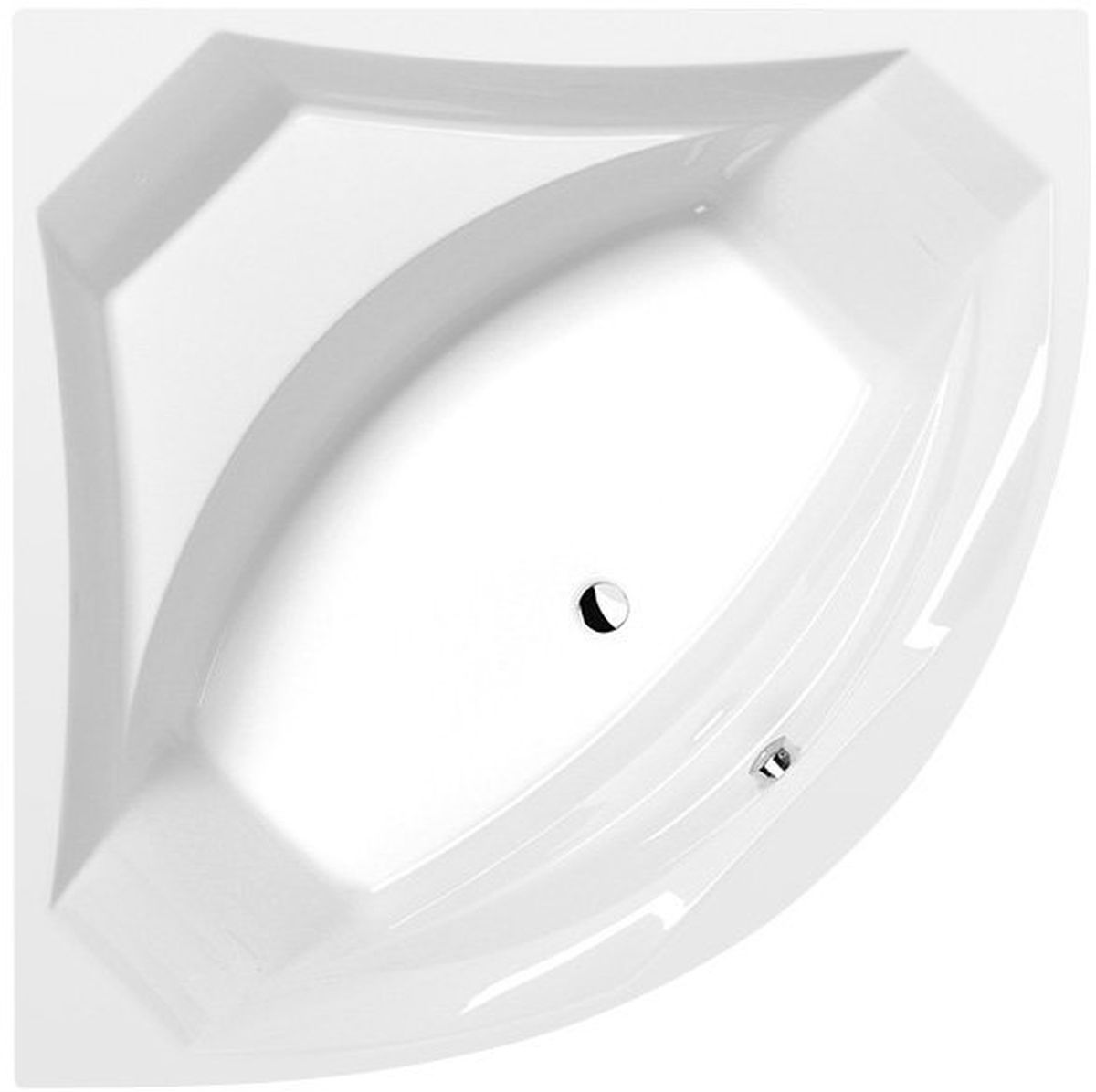 Polysan Rosana vasca da bagno angolare 150x150 cm sinistra bianco 63119