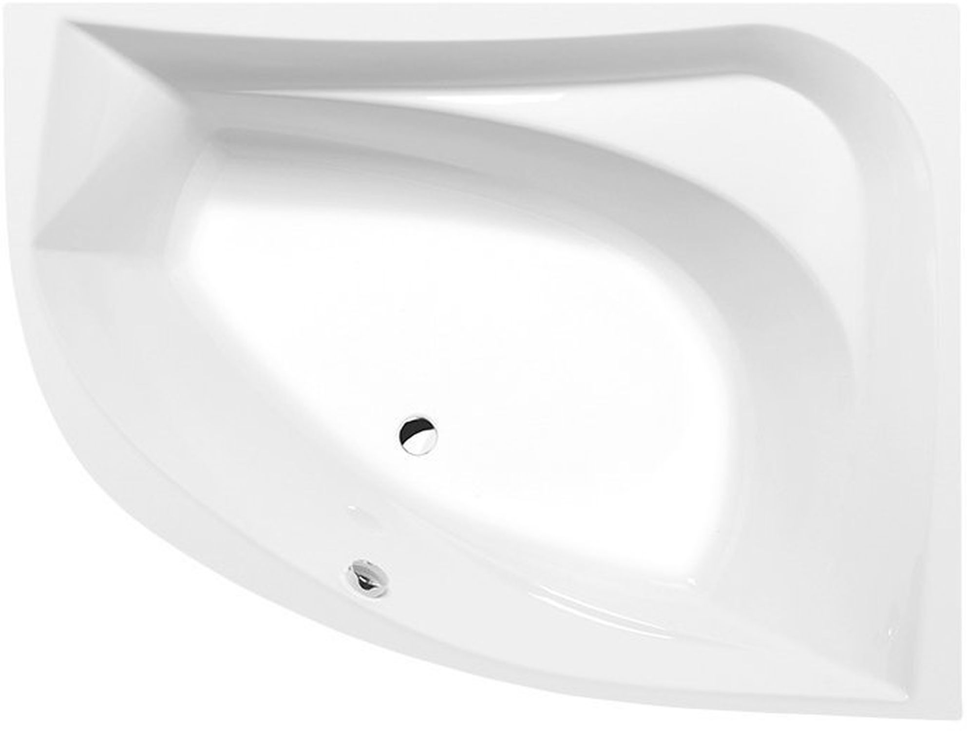 Polysan Tanya vasca da bagno angolare 160x120 cm destra bianco 66119