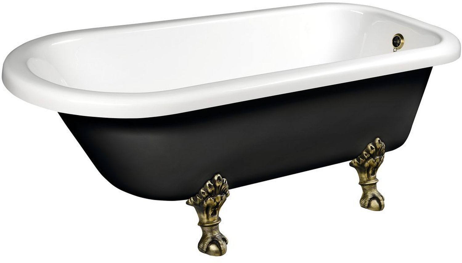 Polysan Foxtrot vasca da bagno freestanding 170x75 cm ovale bicolore 72963